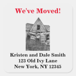 引っ越しましたおもしろいオールドダラプティハウス スクエアシール