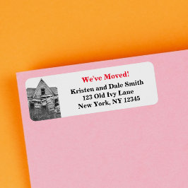 引っ越しましたおもしろいオールドダラプティハウス ラベル