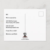 引っ越しましたおもしろいオールドダラプティハウス 案内ポストカード (裏面)