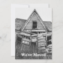 引っ越しましたおもしろいオールドダラプティハウス 案内状