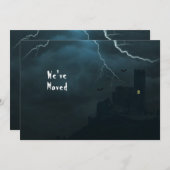 引っ越しましたおもしろいニュー不気味ホームダークキャッスル 案内状 (正面/裏面)