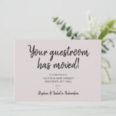 引っ越しましたおもしろいピンク黒の動きの発表 案内状 (スタンド正面)