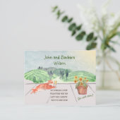 引っ越しましたおもしろいファミリーの猫祝の移動 案内ポストカード (スタンド正面)