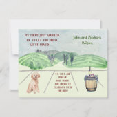 引っ越しましたおもしろいファミリー犬が引っ越しを発表 案内状 (正面)