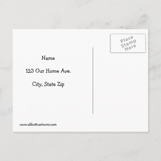 引っ越しましたおもしろいポストカード 案内ポストカード (裏面)