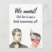 引っ越しましたおもしろいヴィンテージ 案内ポストカード (正面)