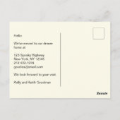 引っ越しましたおもしろい不気味ハウスアットナイト ポストカード (裏面)