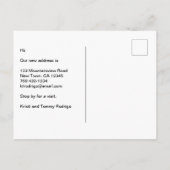 引っ越しましたおもしろい放棄ハウスビ素晴らしュー 案内ポストカード (裏面)