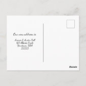 引っ越しましたおもしろい鳥のフェンスはがき ポストカード (裏面)