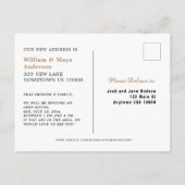 引っ越しましたお洒落コテージオンホイールオープンハウス インビテーションポストカード (裏面)