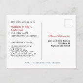 引っ越しましたお洒落コテージ&レッドトラック インビテーションポストカード (裏面)