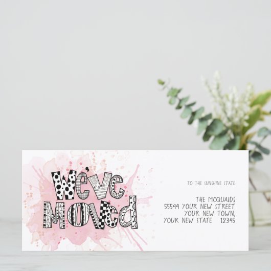 引っ越しましたお洒落水彩レタリング (スタンド正面)