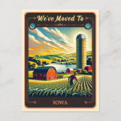 引っ越しましたからアイオワ |ヴィンテージはがき ポストカード (正面)