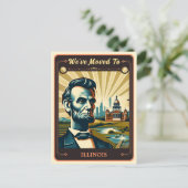 引っ越しましたからイリノイ |ヴィンテージはがき ポストカード (スタンド正面)