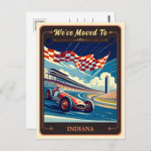引っ越しましたからインディアナ |ヴィンテージはがき ポストカード (正面/裏面)