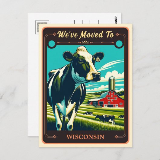 引っ越しましたからウィスコンシン |ヴィンテージはがき ポストカード (正面/裏面)