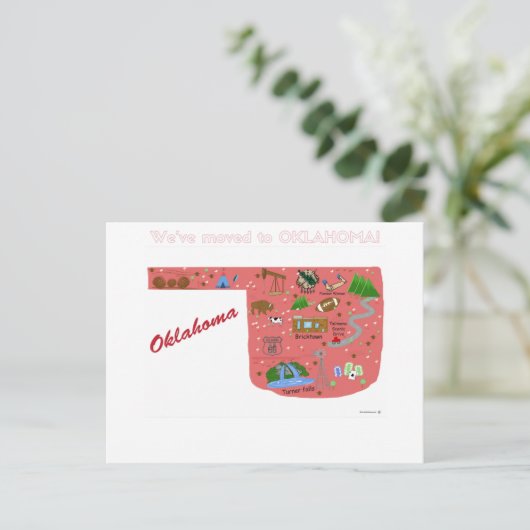 引っ越しましたからオクラホマポストカード 案内ポストカード (スタンド正面)