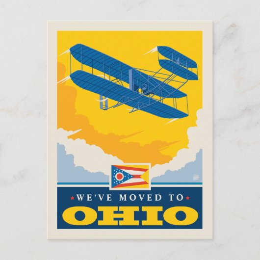 引っ越しましたからオハイオ インビテーションポストカード (正面)