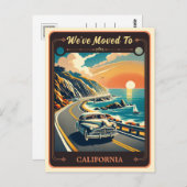 引っ越しましたからカリフォルニア |ヴィンテージはがき ポストカード (正面/裏面)