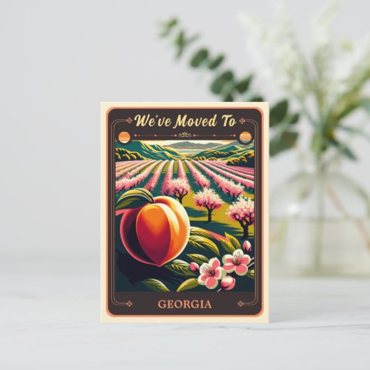 引っ越しましたからグルジア |ヴィンテージはがき ポストカード (スタンド正面)