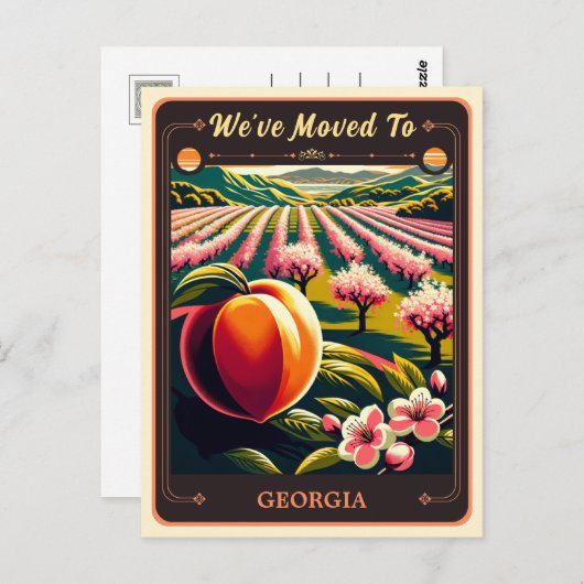 引っ越しましたからグルジア |ヴィンテージはがき ポストカード (正面/裏面)