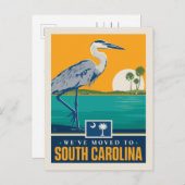 引っ越しましたからサウスカロライナ インビテーションポストカード (正面/裏面)
