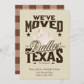 引っ越しましたからダラスへのテキサス州発表 招待状 (正面/裏面)