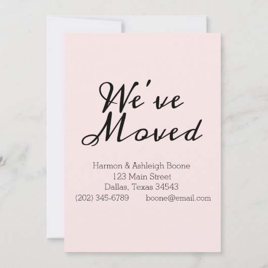 引っ越しましたからダラスへの移行発表 招待状 (裏面)