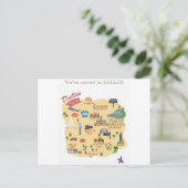 引っ越しましたからダラステキサス州はがき 案内ポストカード (スタンド正面)