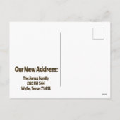 引っ越しましたからテキサス州はがき シーズンポストカード (裏面)