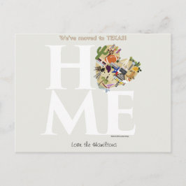 引っ越しましたからテキサス州はがき 案内ポストカード