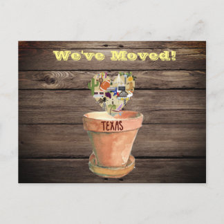 引っ越しましたからテキサス州はがき 案内ポストカード