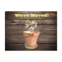 引っ越しましたからテキサス州はがき