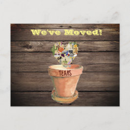 引っ越しましたからテキサス州はがき 案内ポストカード