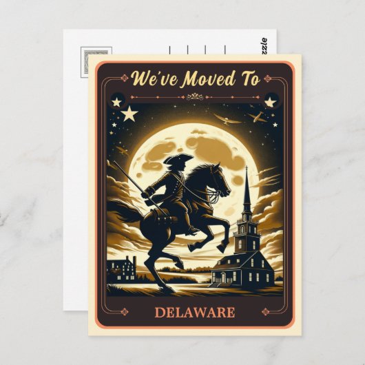 引っ越しましたからデラウェア |ヴィンテージはがき ポストカード (正面/裏面)