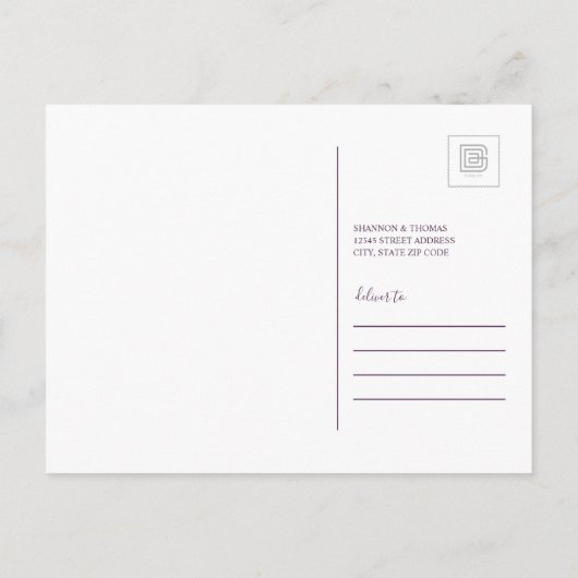 引っ越しましたからニューメキシコ インビテーションポストカード (裏面)