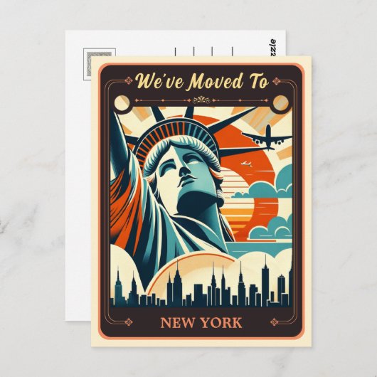 引っ越しましたからニューヨーク |ヴィンテージはがき ポストカード (正面/裏面)
