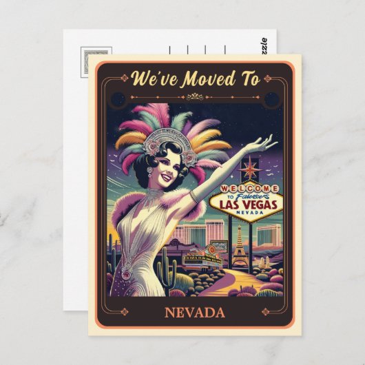 引っ越しましたからネバダ |ヴィンテージはがき ポストカード (正面/裏面)