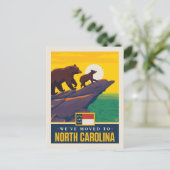 引っ越しましたからノースカロライナ インビテーションポストカード (スタンド正面)