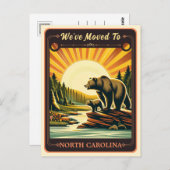 引っ越しましたからノースカロライナ |ヴィンテージはがき ポストカード (正面/裏面)