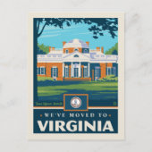 引っ越しましたからバージニア インビテーションポストカード (正面)