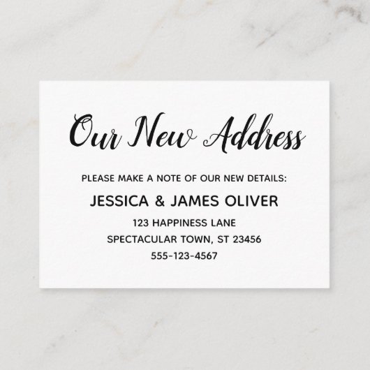 引っ越しましたからビーチへのフォト挿入カード エンクロージャーカード (裏面)