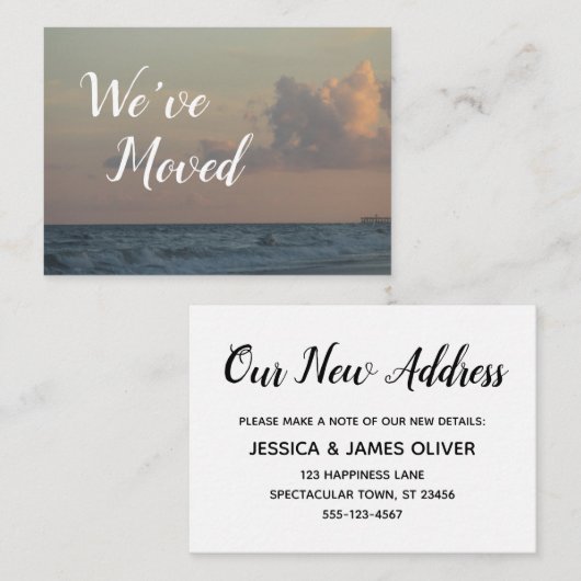 引っ越しましたからビーチ、フォトエンクロージャカード エンクロージャーカード (正面/裏面)