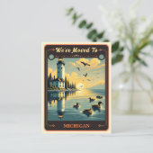 引っ越しましたからミシガン |ヴィンテージはがき ポストカード (スタンド正面)