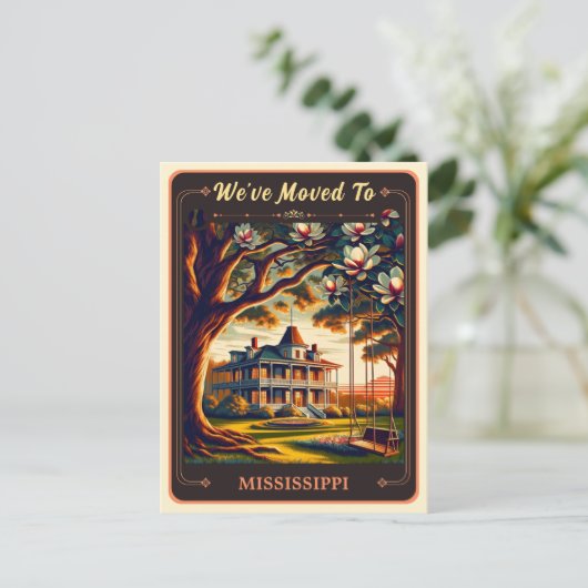 引っ越しましたからミシシッピ |ヴィンテージはがき ポストカード (スタンド正面)