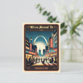 引っ越しましたからミズーリ |ヴィンテージはがき ポストカード (スタンド正面)