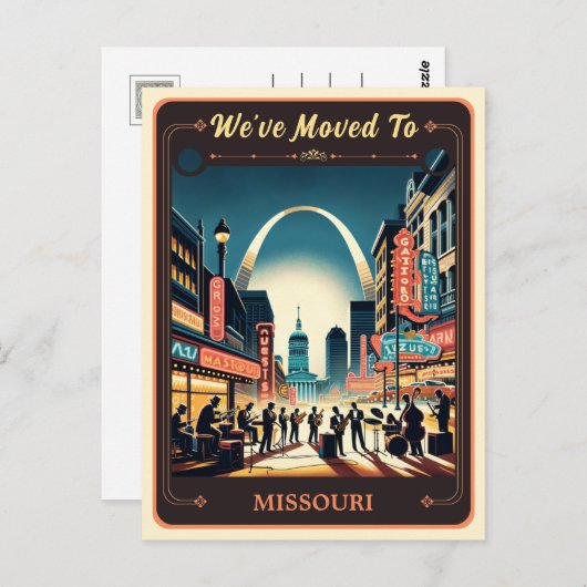 引っ越しましたからミズーリ |ヴィンテージはがき ポストカード (正面/裏面)