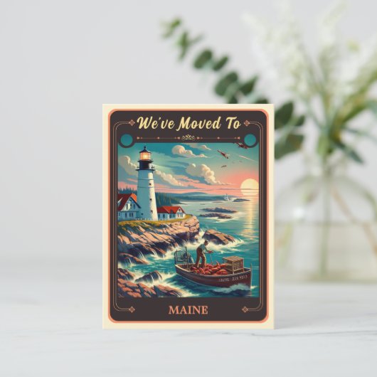 引っ越しましたからメイン |ヴィンテージはがき ポストカード (スタンド正面)