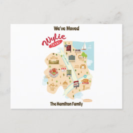 引っ越しましたからワイリーテキサス州はがき シーズンポストカード