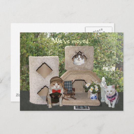 引っ越しましたから大家へ 案内ポストカード (正面/裏面)